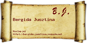 Bergida Jusztina névjegykártya